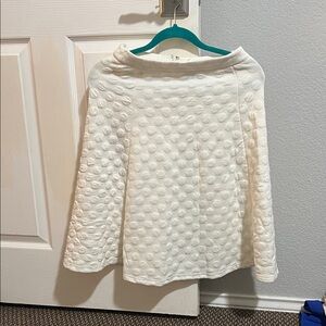 HD in Paris Cream Textured A-Line Skirt